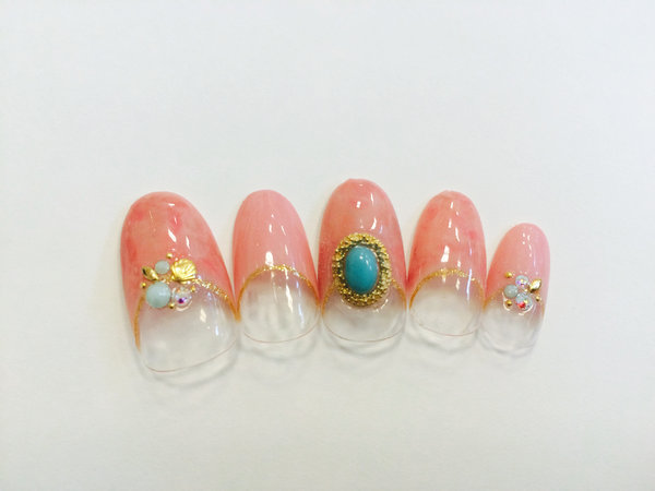 ターコイズタイダイ|エクセレントネイル　佐世保店