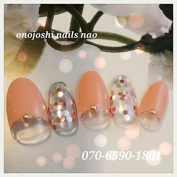 ホロフラワー逆フレンチ|nails nao