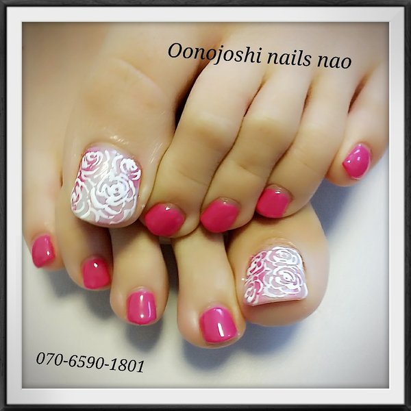 キュートなローズレース|nails nao