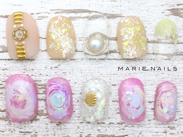 定額7980のせ放題10本アート2/072|MARIE NAILS 神戸 三宮店