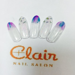 8月定額ジェル¥4.500コース☆デザイン2|スパクレエル　ネイル　旭橋店