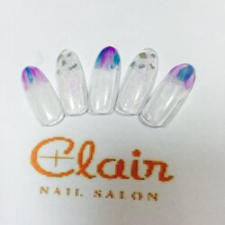 8月定額ジェル¥4.500コース☆デザイン2|スパクレエル　ネイル　旭橋店