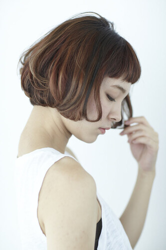 gift＊大人短めバングスウィートボブ