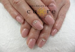 シンプルワンカラーベースにストーン