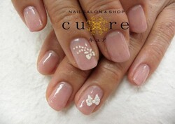 グラデーションとリボンのシール