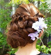 編み込みアップスタイル|Hair Salon Compas