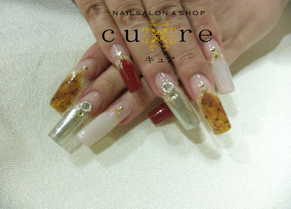 ミラーネイルとべっ甲|ネイルサロン＆ショップ／ネイルスクール　Ｃｕｒｅ
