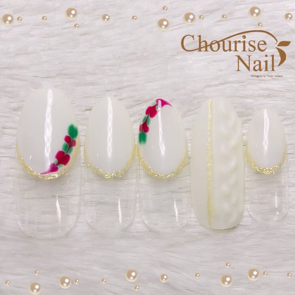クリスマスニットネイル♡|Chourise Nail*