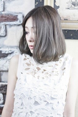 お洒落なボブに！！透け感グレージュカラー|parade