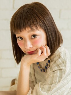 王道ボブ×シースルーバング|hair make flencia