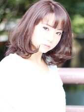 大人のピンクアッシュ♪ツヤ×ミディアムボブ|hair make flencia