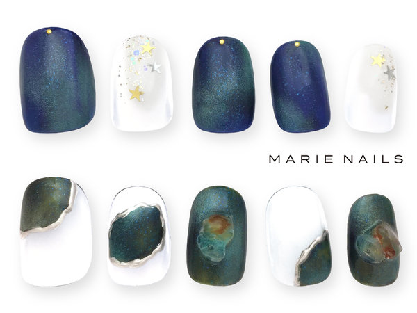 定額フルアート7000円 【初回オフ込 】　　　　|MARIE NAILS 京都三条通り店