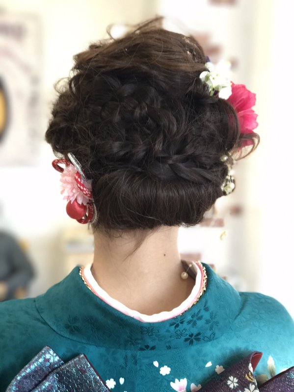 「成人式編み込みアップスタイル」 |Infini-Y’s　ウェルディ長泉店