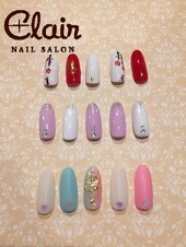 1月定額☆どれでも￥4500デザイン|スパクレエル　ネイル　旭橋店