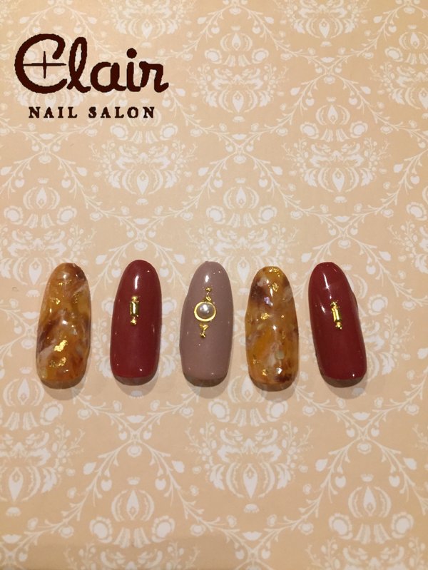 1月定額ジェル¥6,000コース☆デザイン3|スパクレエル　ネイル　旭橋店