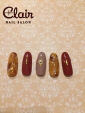 1月定額ジェル¥6,000コース☆デザイン3|スパクレエル　ネイル　旭橋店