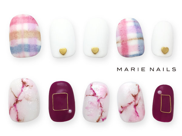 定額フルアート7000円【初回オフ込 】　　　|MARIE NAILS 京都三条通り店