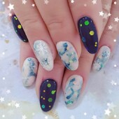 タイダイ雪の結晶|ジュリーネイル 所沢店