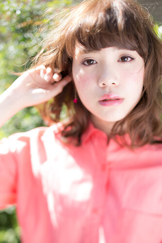  ミルクティーカラーシフォンカール