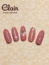 2月定額ジェル¥6,000コース☆デザイン3|スパクレエル　ネイル　旭橋店