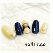 オーガンジーリボン大人ネイル|nails nao