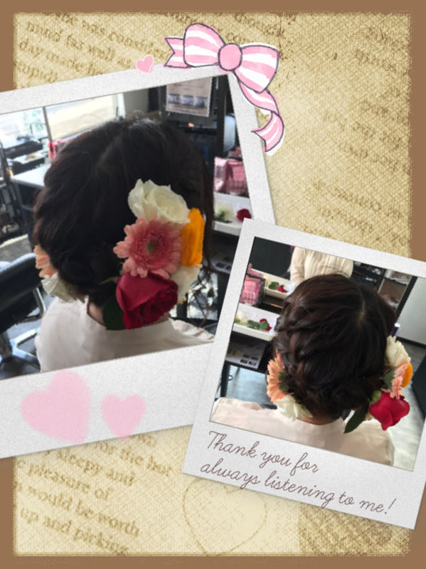 2017　卒業式　生花髪飾り|NON EDGE