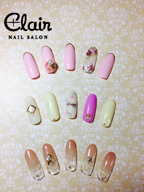 3月定額デザイン4,500円コース☆|スパクレエル　ネイル　旭橋店