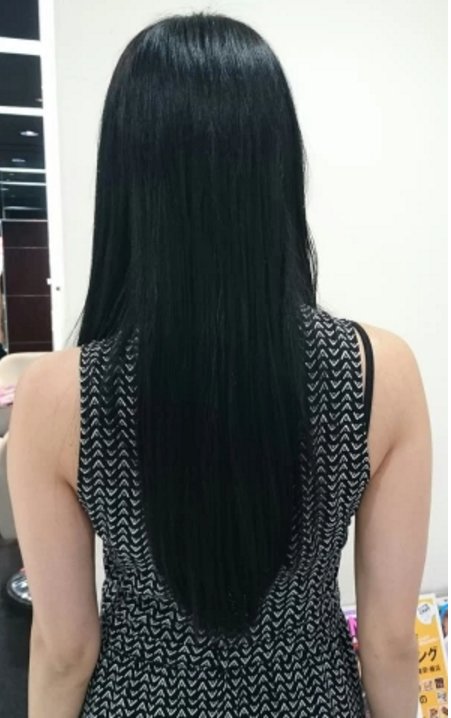 ショートバング ストレートモテロング|Hair salon Greeze