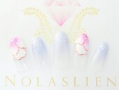 ブルー×フラワーネイル|Nolaslien