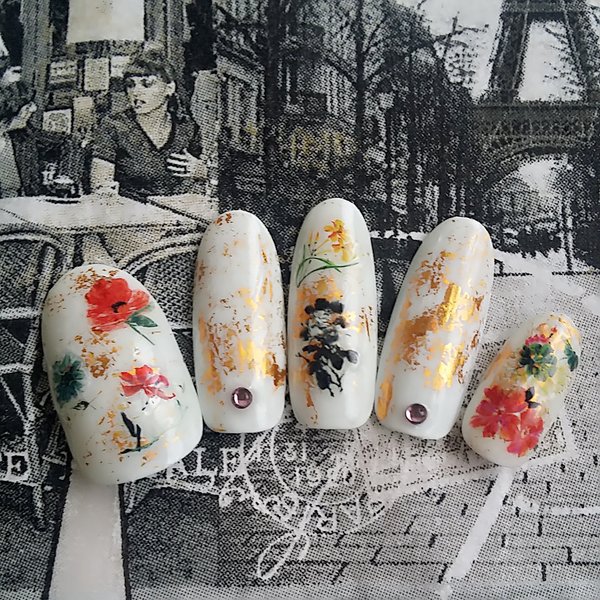 押し花風春ネイル|nails nao