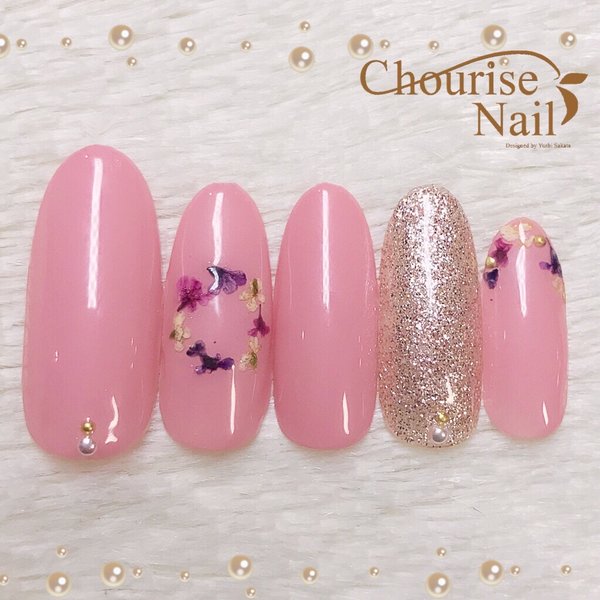 ドライフラワーネイル♡|Chourise Nail*