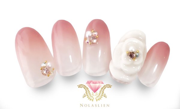 グラデーション×３Dフラワーアート|Nolaslien