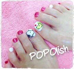 【フットケア】イラスト　スヌーピー