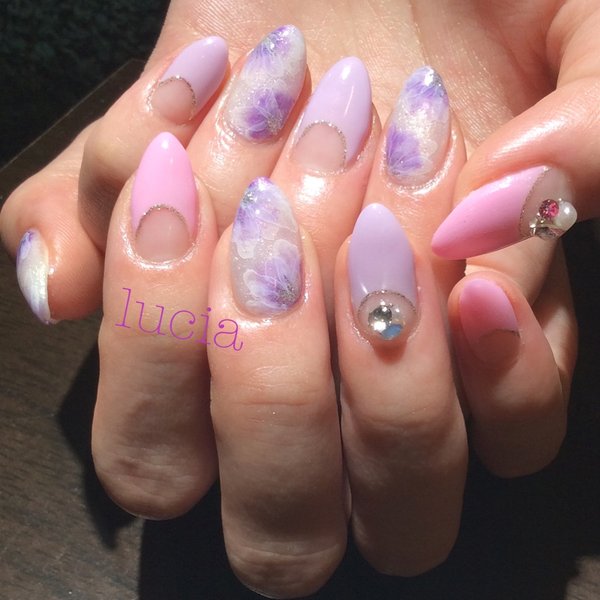 水彩画ネイル♪|Lucia