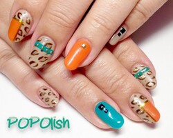 【ジェルネイル】　ヒョウ柄