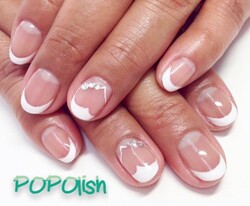 【ジェルネイル】フレンチ　ハート