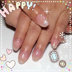 シルバーラメグラデーション