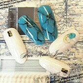 ターコイズネイル|Hair Make Jun