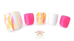 たてグラデフットネイル