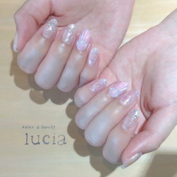 キラキラ☆人魚の鱗ネイル♪|Lucia