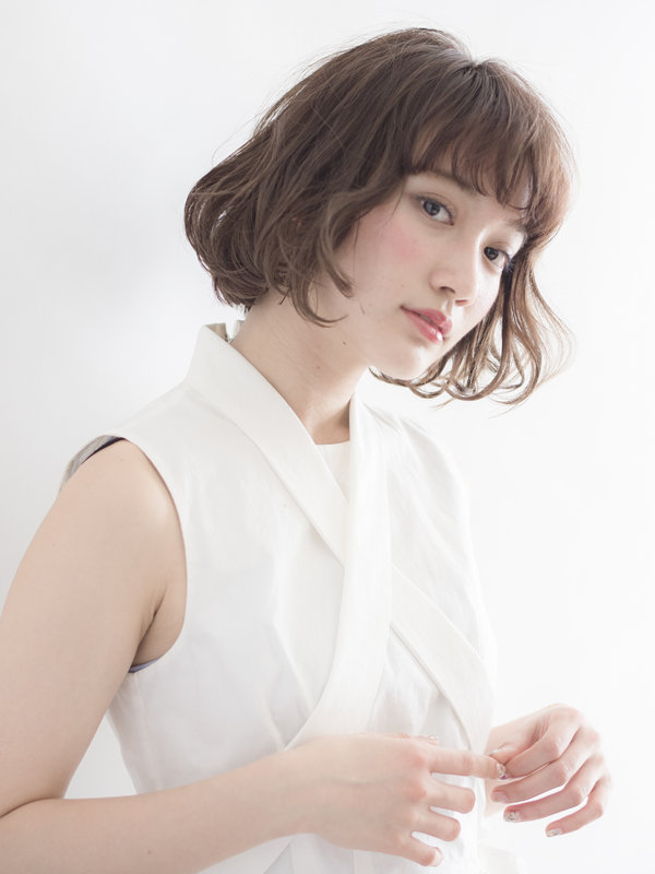 女子力アップアッシュベージュカラーボブ|keep hair design