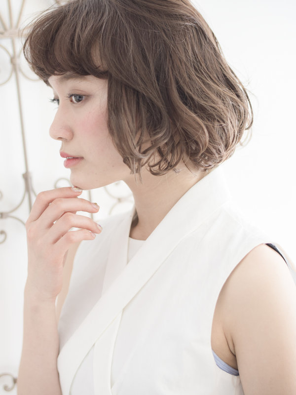 女子力アップアッシュベージュカラーボブ|keep hair design