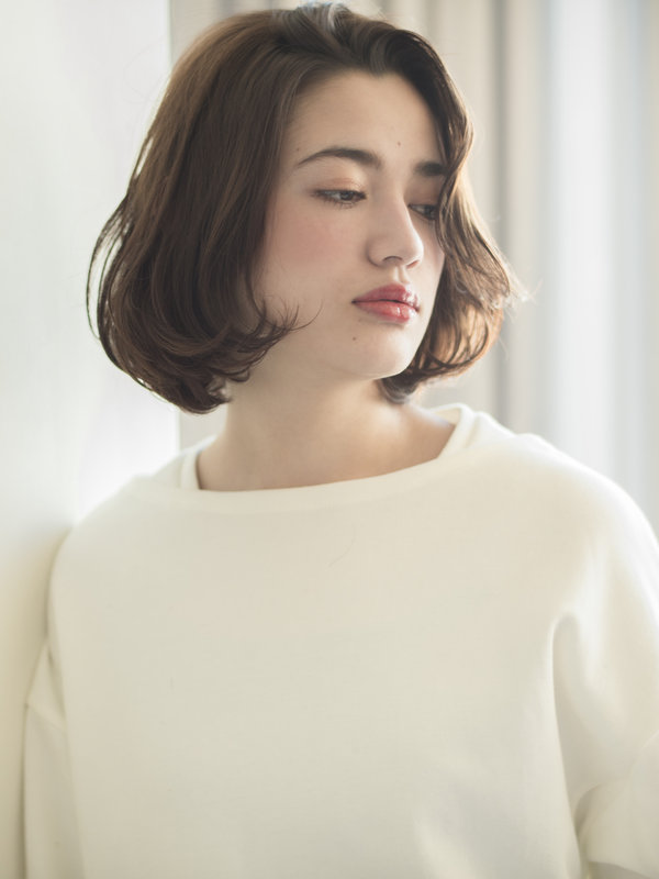 人気NO1！ベージュカラー&amp;ミディーボブパーマ|keep hair design