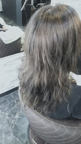 ブリーチしないワンメイクハイ透明感アッシュ☆