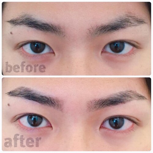 眉毛脱毛スタイリング、泡パック