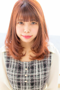 ピンクアッシュで可愛らしく