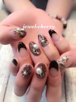 大人系カラータイダイ柄アンドストーン|JEWEL-CHERRY.