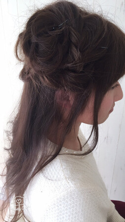 ハーフアップ ローズ編み Hair Make Propeller Style 八幡西区本城美容室 ヘアーメイクプロペラスタイル 福岡県 北九州 の髪型 ヘアスタイルカタログ ビューティーパーク