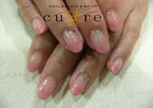 シンプルグラデーションにワンポイントアート|ネイルサロン＆ショップ／ネイルスクール　Ｃｕｒｅ