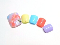 【フット】カラフル・フラワー